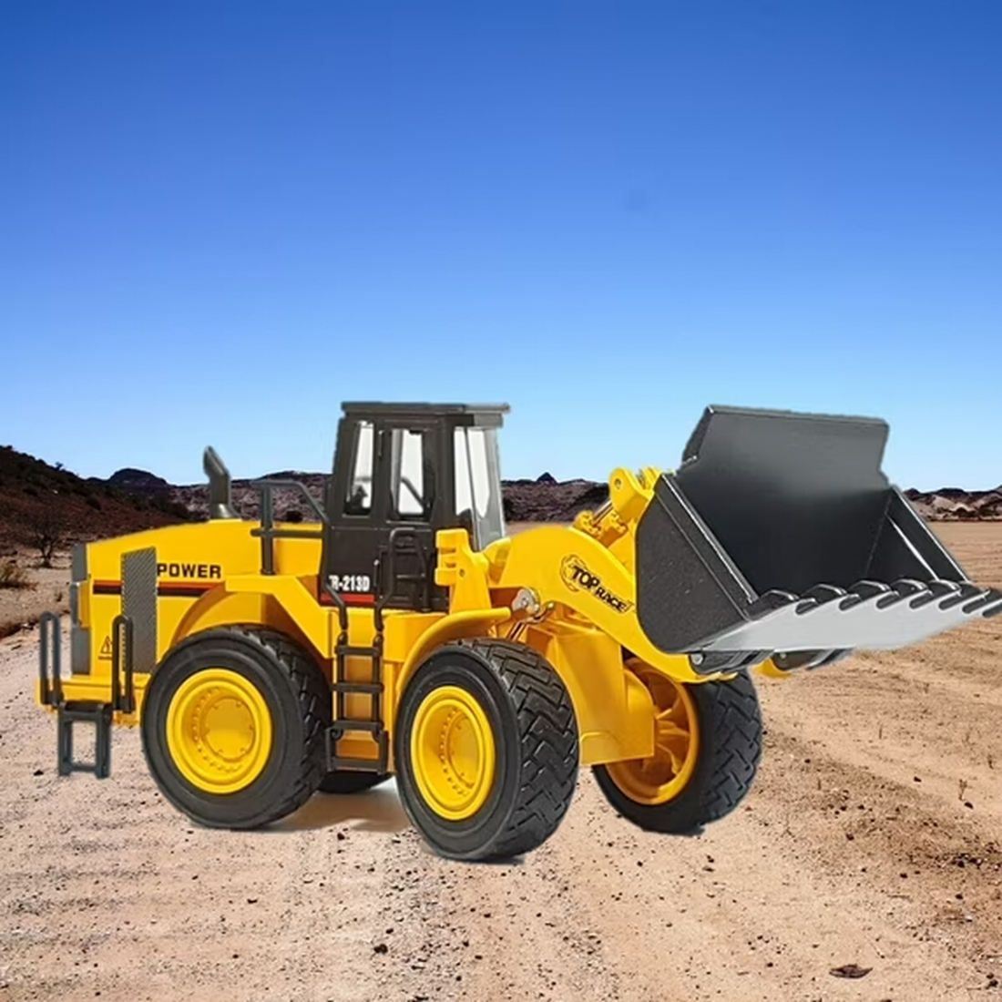 Top Race Diecast Heavy Metal Construction Toy Front Loader Tractor Mod